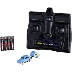 Carson Modellsport 500504148 VW Käfer mit Anhänger 1:87 RC Modellauto Elektro Straßenmodell inkl. Akku, Ladegerät und Senderbatterien