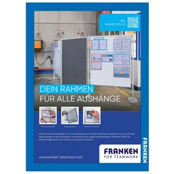 FRANKEN Magnetrahmen selbstklebend PRO A4 blau
