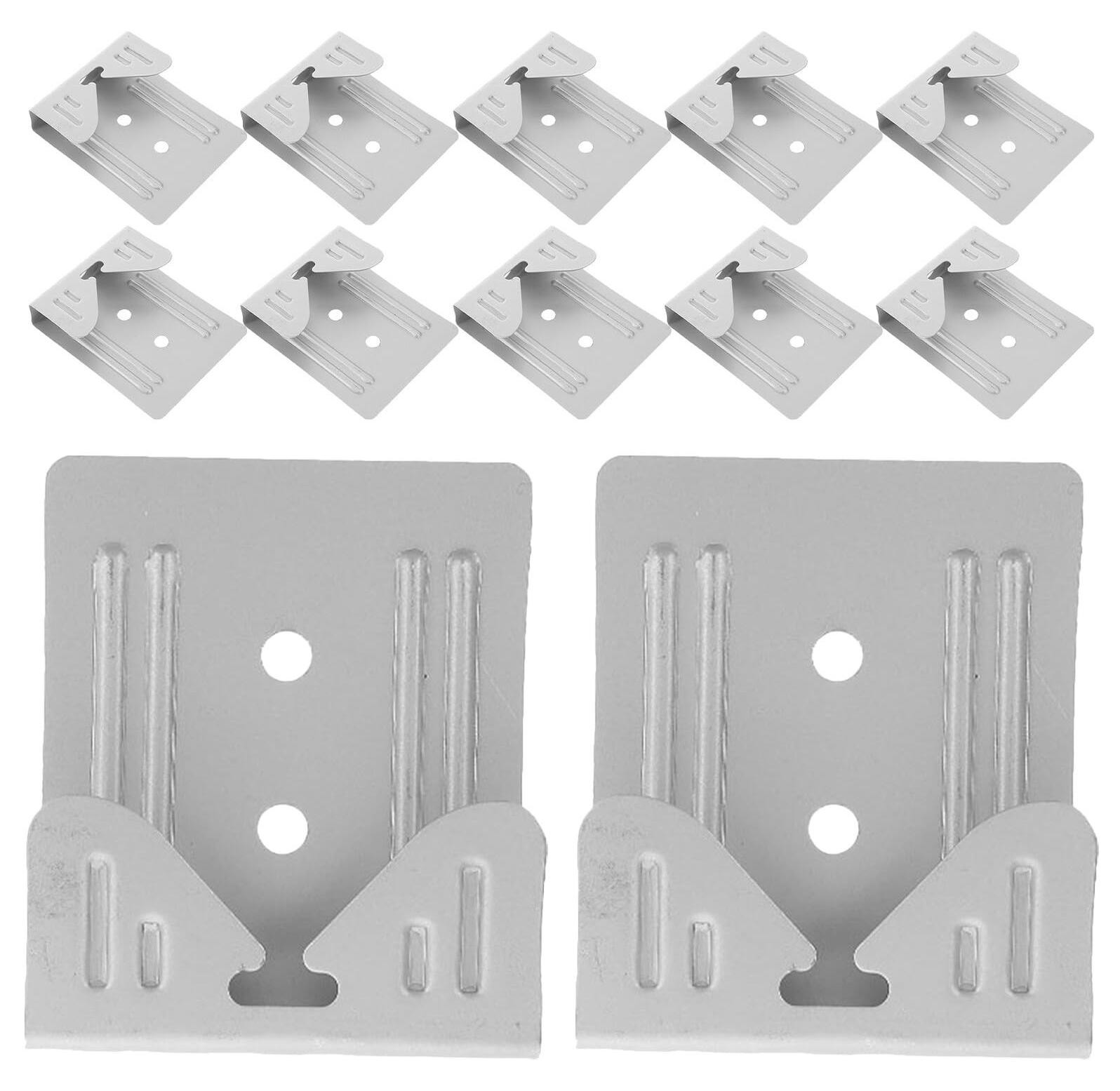 12 Stuks Zware Spiegelclips - Zilveren Spiegelhouder Clips
