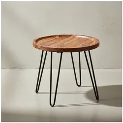 KADIMA DESIGN Couchtisch aus Sheeshamholz, Modernes Design mit Haarnadelbeinen