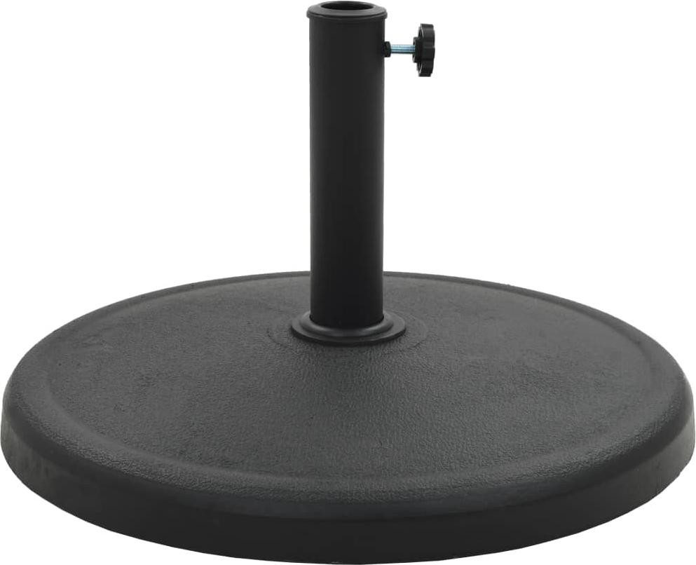 vidaXL Parasolvoet rond, 19 kg, zwart, polyhars