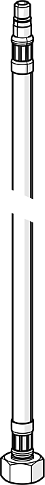Anschlußschlauch 59914644 L=500, M8x1 LH 1/2,HANSA