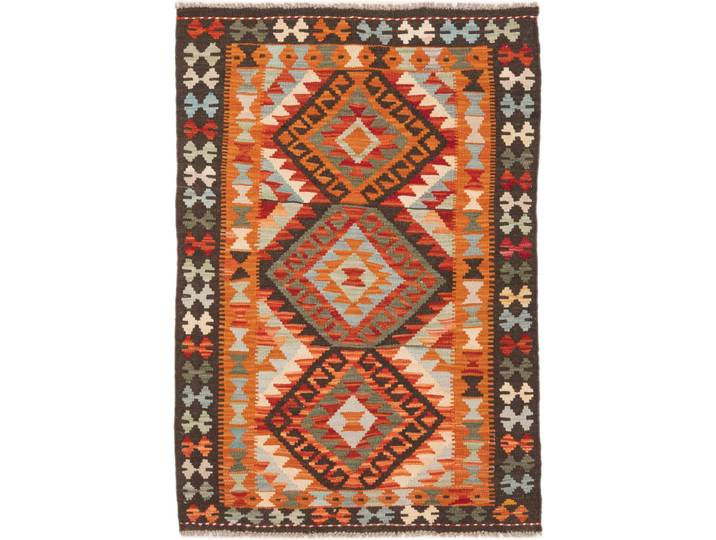 Kelim Afghan Teppich 80x116 Handgewebt Orientteppich Wolle