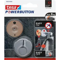 tesa Handtuchhaken Powerbutton Universal Large chrom, 1 St.