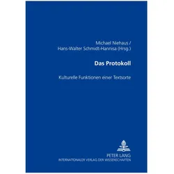 Das Protokoll, Fachbücher von Michael Schmidt-Hannisa Niehaus, Michael Niehaus, Hans-Walter Schmidt-Hannisa