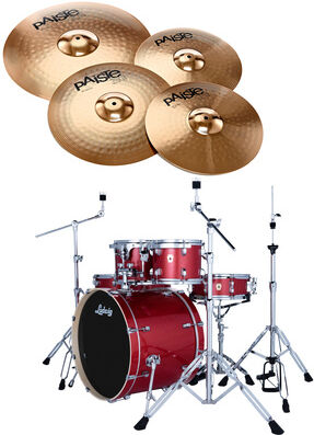 Ludwig "Evolution Bundle 22" 6pc Crim." Crimson Sparkle