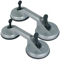 Mannesmann, Hebehilfe, 2er-Set Saugheber mit 2 Köpfen, Tragkraft 70 kg (70 kg)