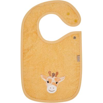 Lätzchen STERNTALER "Giraffe Kaya, mit Druckknopf", Baby, gelb (ocker), Baumwolle, Lätzchen