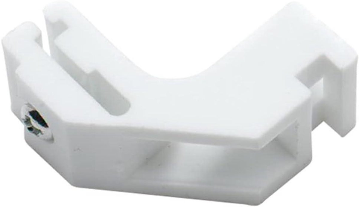 Set van 4 witte gordijnhaakjes voor Harrison Track gordijnrails