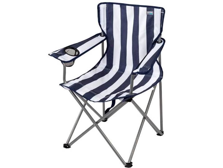 Chaise pliante fixe AKTIVE - Bleu - Confortable et durable - Jardin