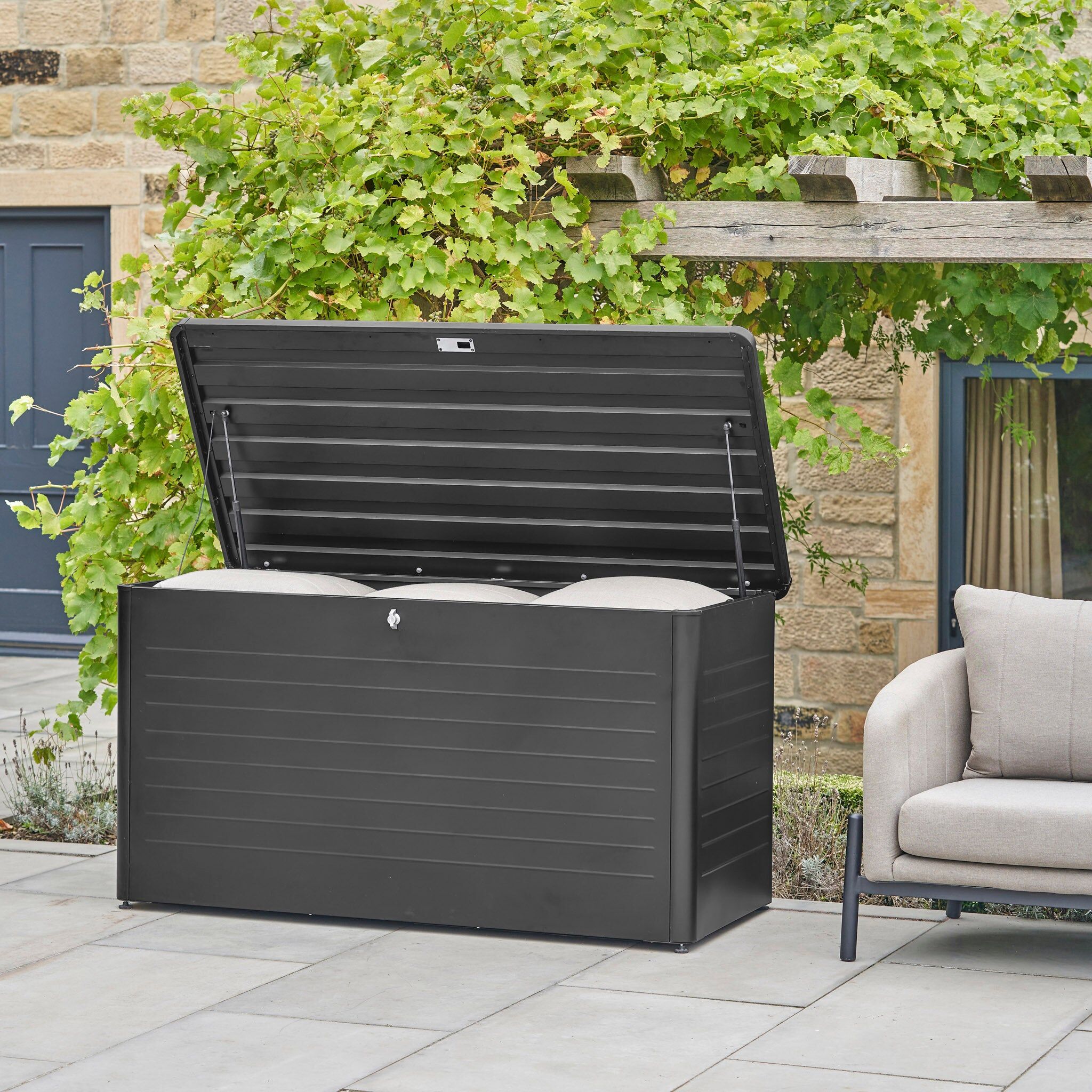 Pacific Lifestyle - Rhode Island Large Outdoor Cushion Box in Black