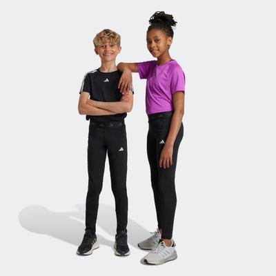Trainingstights ADIDAS SPORTSWEAR "TECHFIT LEGGINGS", Mädchen, Gr. 164, N-Gr, schwarz-weiß (schwarz, carbon, weiß,), Obermaterial: 83% Polyester, 17% Elasthan, Hosen, für Kinder, mit AEROREADY-Technologie, eng anliegende Passform
