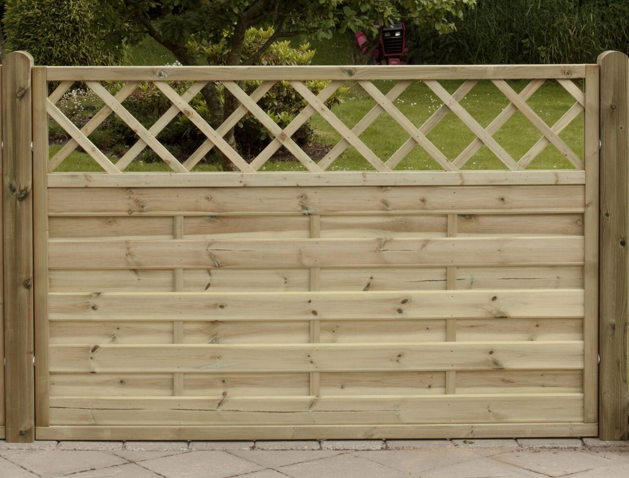 Plus Zaun Bergen mit Rankgitter 180 x 120 cm Druckimprägniert