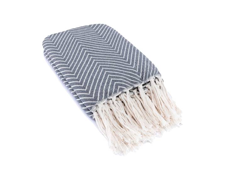 Plaid coton gris moyen 160x250