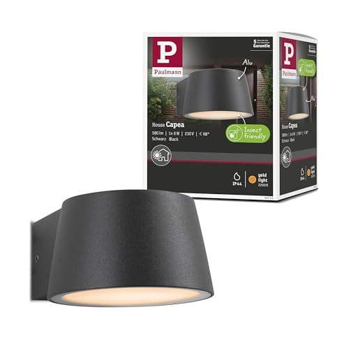 Paulmann Capea LED buitenwandlamp zwart aluminium IP44 modern