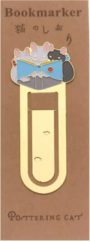 Inspire Essentials Gold Plated Cat Bookmark Folder Clip Cute Reading Label 7