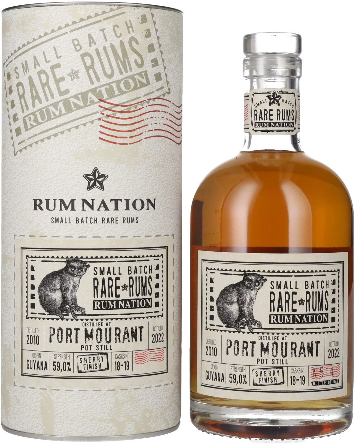 Rum Nation Rare Rums PORT MOURANT 2010/2022 59% Vol. 0,7l in Geschenkbox