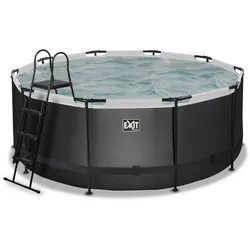 Exit runder Rahmenpool mit Sandfilteranlage (Höhe 122 cm) Ø 360 cm (Höhe 122 cm) Größe 1 schwarz