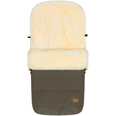 Fußsack FILLIKID "Bernina Lammfell, Winterfußsack", Kinder, braun (olive), Lammfell, Polyester, Fußsäcke Fußsack