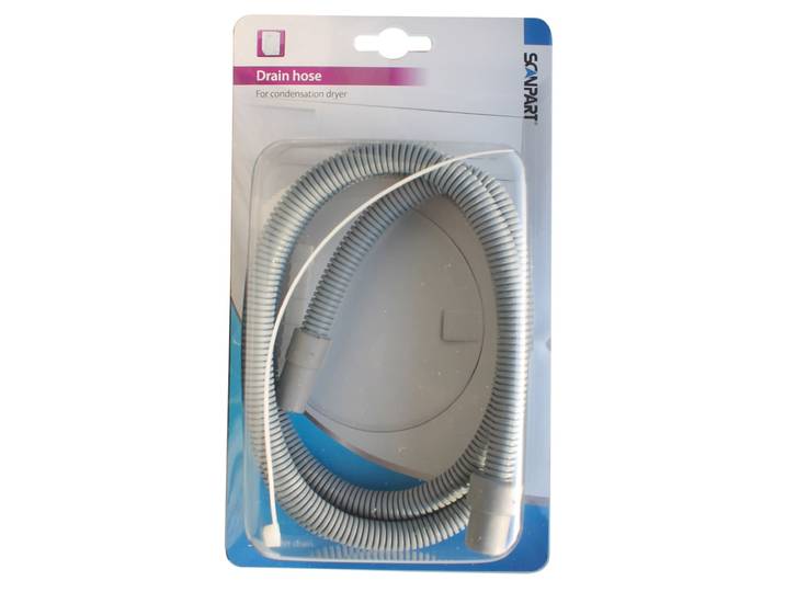 Scanpart afvoerslang condensdroger 8x10mm 1,5m Droger accessoire Grijs
