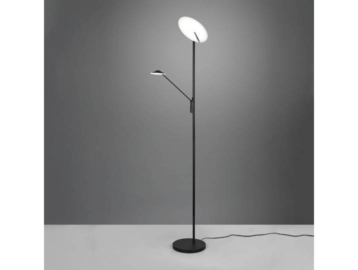 Trio Lighting LED Stehlampe Brantford, dimmbar, schwarz, für Wohn- / Esszimmer, Metall, Modern