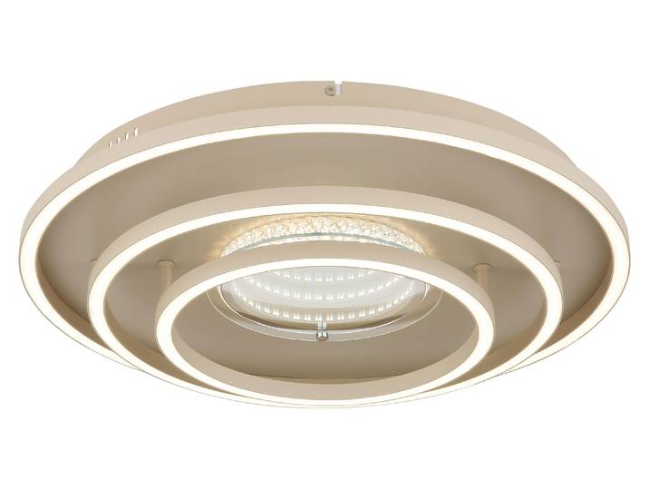 Plafonnier LED\, couleur sable\, CCT\, fonction mémoire\, D51cm