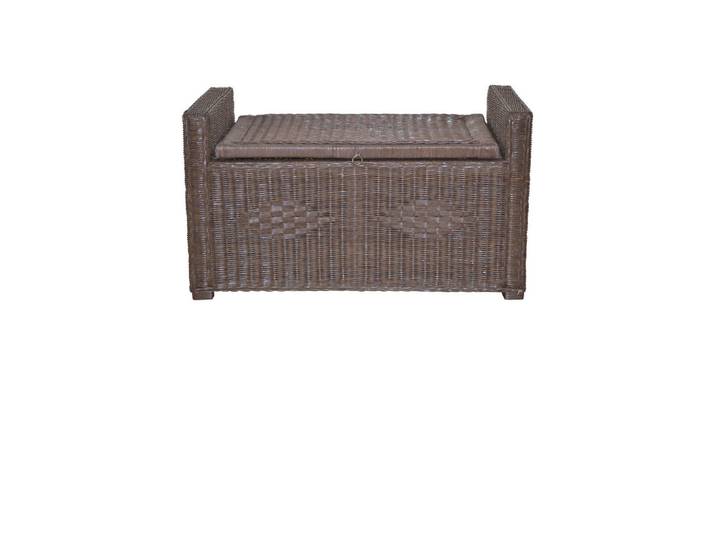 Mid.you Sitzbank, Braun, Holz, Rattan, Uni, 1-Sitzer, 90x51x45 cm, Truhe im Sitz, Esszimmer, Bänke, Sitzbänke