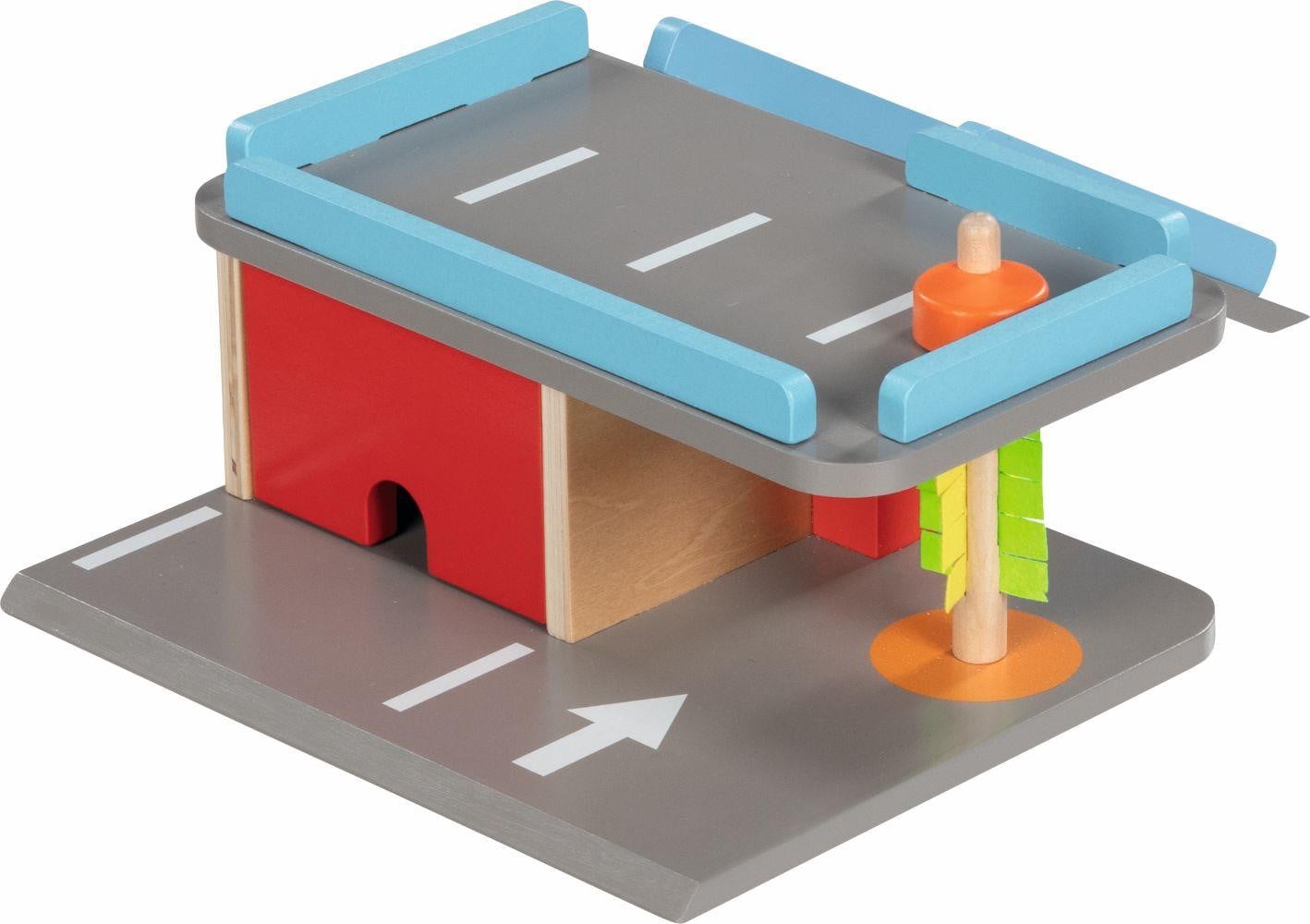 Goki Houten Parkeergarage Speelgoedparkeergarage voor de stad