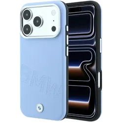 BMW Etui Sign Inclined Deboss Letters MagSafe do iPhone 18 Pro / 17 Pro niebieski (Apple iPhone 17 Pro, Apple iPhone 18 Pro), Smartphone Hülle, Blau