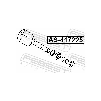 FEBEST Lager, Antriebswelle as417225 für NISSAN RENAULT CHERY