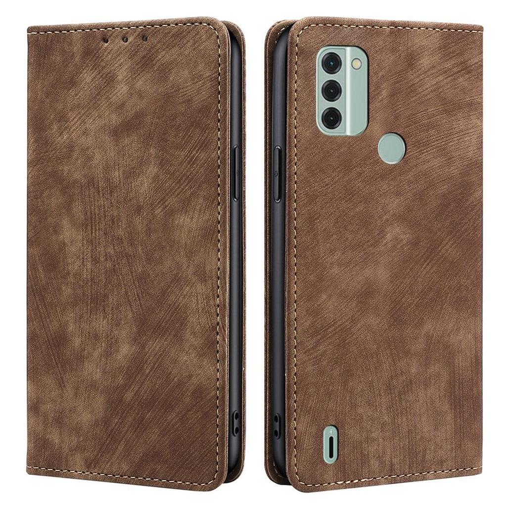 Cover-Discount Nokia C31 - Stand Flip Case Hülle braun (Nokia C31) (660121859D)