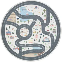 Lytte Kinderteppich Linus Cream ø 150 cm rund - Teppich für Kinderzimmer