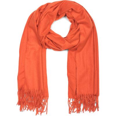 Schal STYLEBREAKER "Weicher Schal Uni mit Fransen", Damen, orange, Obermaterial: 100% Viskose CV., Modisch, Modetücher Schal