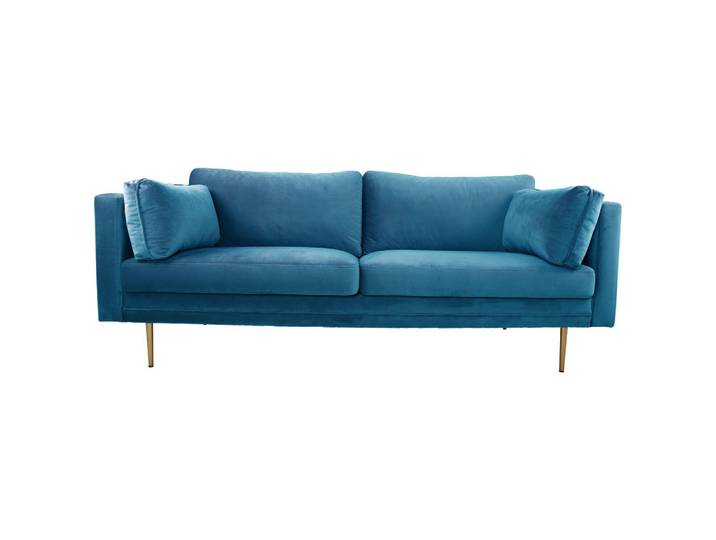 Livetastic 2-Sitzer-Sofa, Blau, Metall, 203x84x90 cm, Wohnzimmer, Sofas & Couches, Sofas, 2-Sitzer Sofas