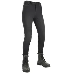 Oxford, Motorradhose, Damen Oa zugelassene AA Motorrad-Jeggings, Schwarz, 40 Lang (Damen, Langgrössen, 40)