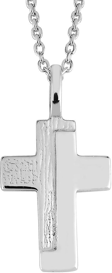 Lykken Crosses slätt korshalsband silver