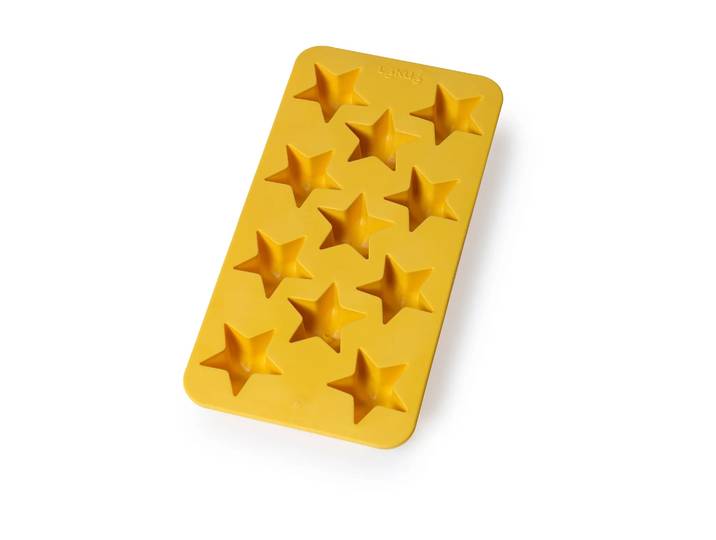 Lékué Moule à glaçons avec couvercle jaune Lékué Étoiles