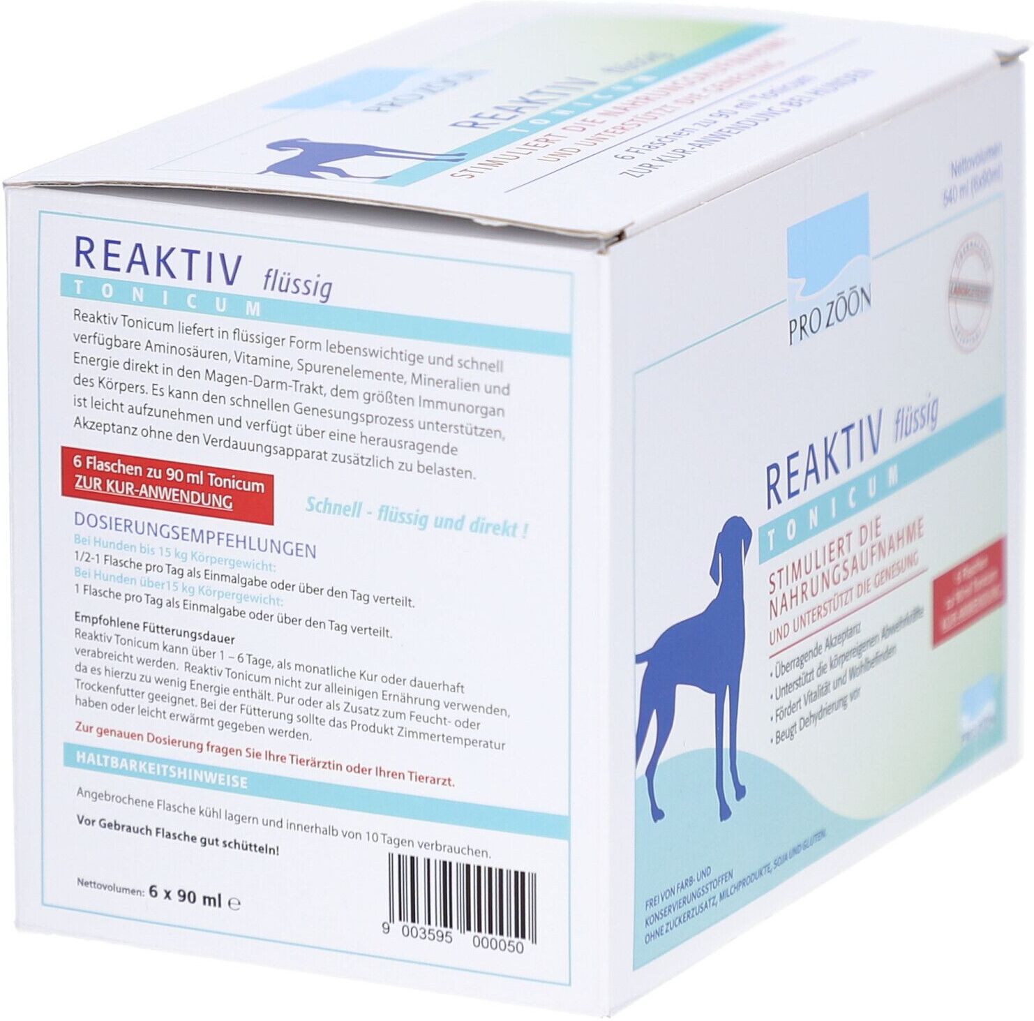 Pro Zoon Reaktiv TON Hund 90Ml 6 St Tonikum