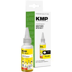 KMP kompatibel für Brother BTD180Y, 5000 Seiten, gelb,  Tinte