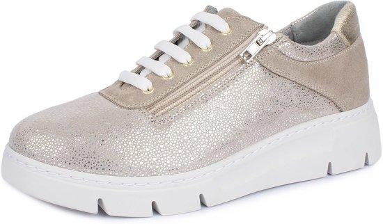 Damen-Sneaker Comfort 06 - aus metallisch schimmerndem Stretch-Material - mit Reißverschluss - mit herausnehmbarer DryGo-Innensohle