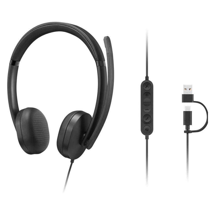 Lenovo VoIP Headset 5000 (Kabelgebunden, USB-C, Microsoft Teams) (4XD1R88995)