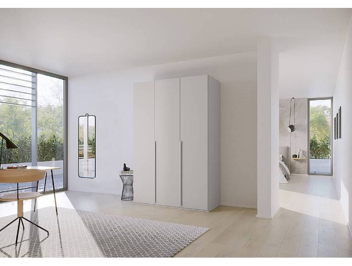 Drehtürenschrank Purisma Typ A 151cm Grau/Seidengrau