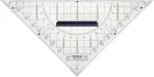 Staedtler Geometriedreieck 568 35 Glasklar Länge der Hypotenuse: 22 cm