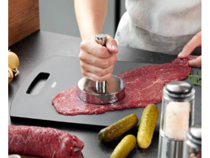GEFU Fleischplattierer Tampa - Edelstahl Fleischklopfer für Schnitzel