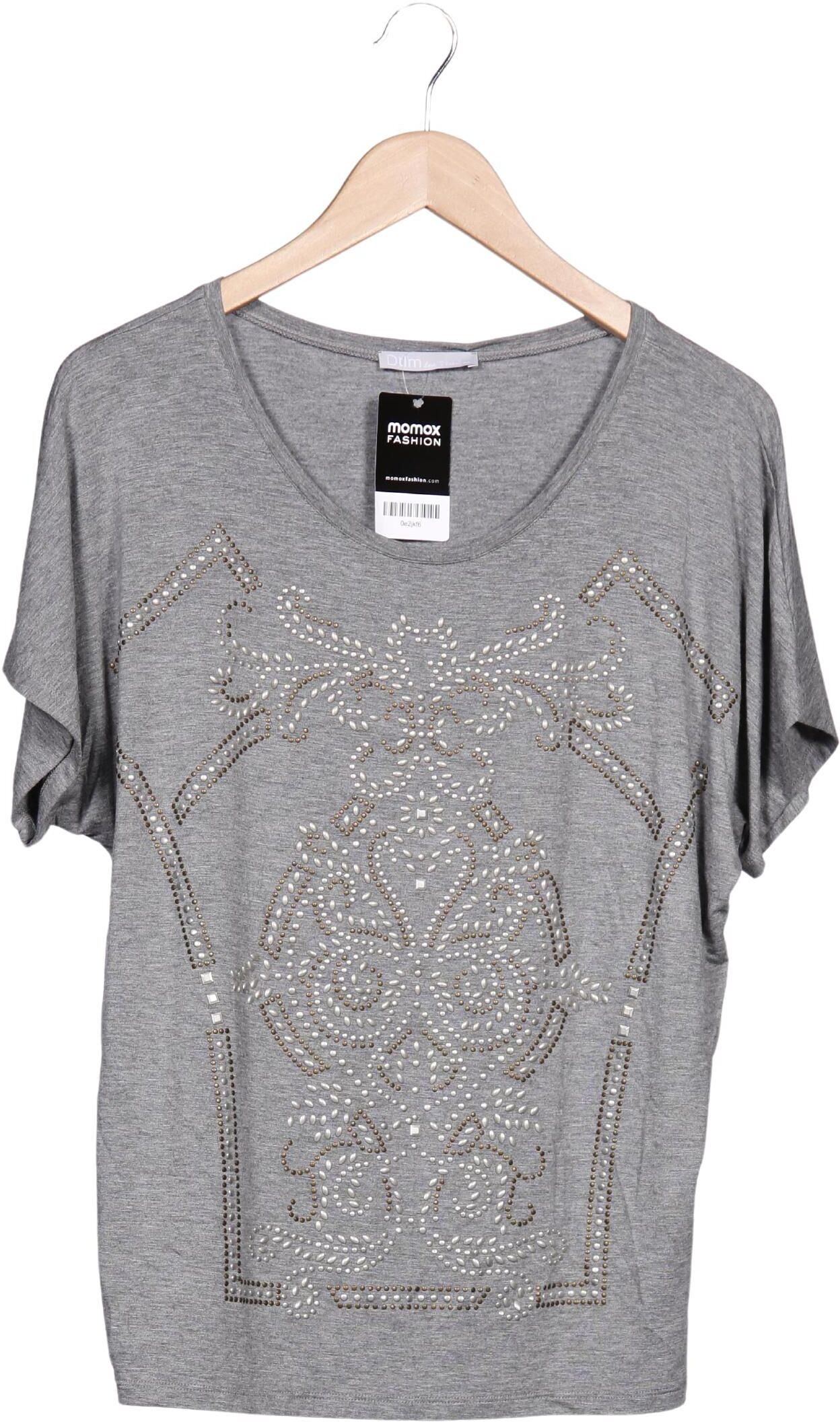 DtLM Dont Label Me Damen T-Shirt, Grau, Gr. EU 38, Viskose / Elasthan - Second Hand