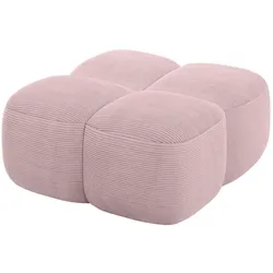 POUF Miko-Puf 90x90x45 cm Rosa Cord Modular Sitzhocker