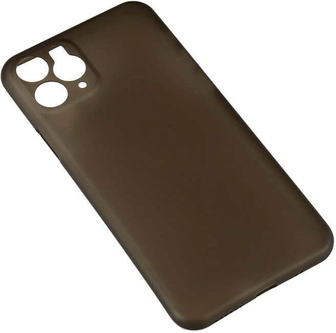 iPhone 11 Pro GEAR Semi Transparent Fleksibelt Plast Mobil Cover - Sort