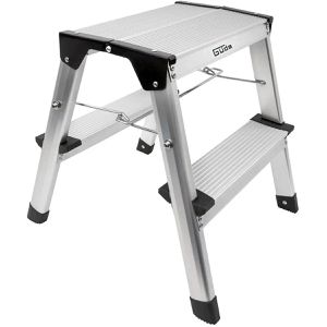 Güde Klapptritt GAT 2S, aus Aluminium, beidseitig begehbar, mit 2 x 2 Stufen