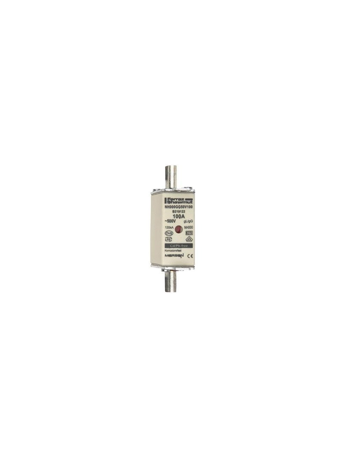 MERSEN Fuse nh000 100a gl/gg 500v