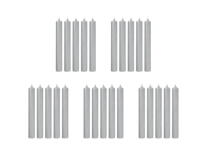 Bougies longues RAINBOW - Lot de 25 18cm Gris